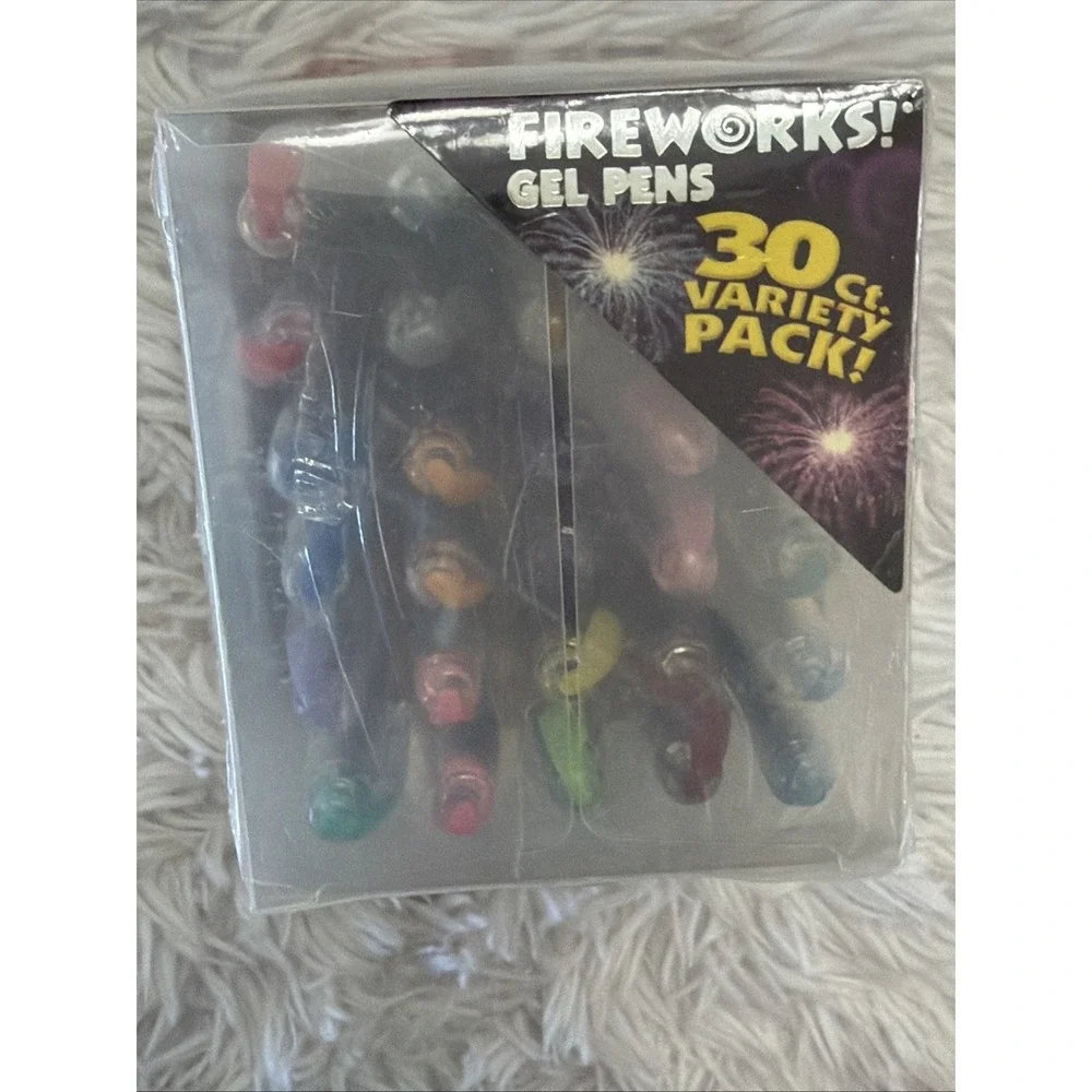 Pentech Fireworks Medium Point Pen Glitter Metallic Pearlized Acid Free NEW